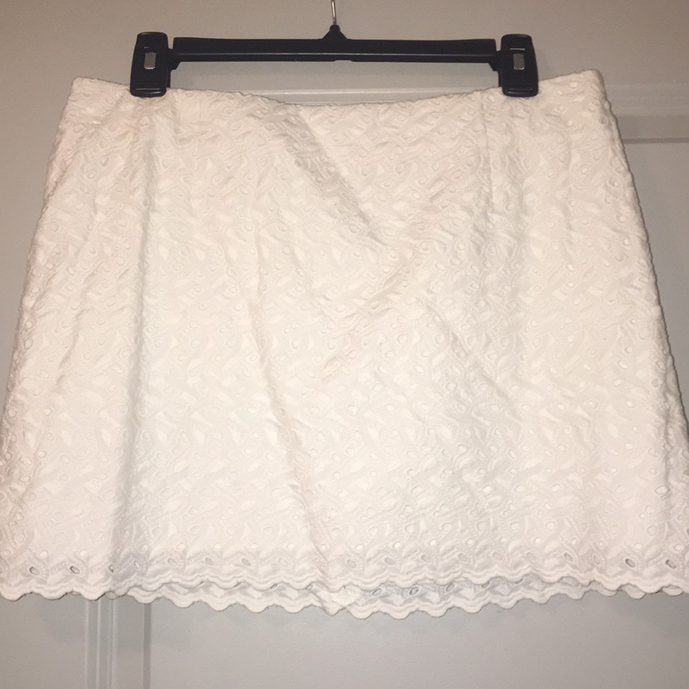 Lilly Pulitzer white eyelet skirt size 8